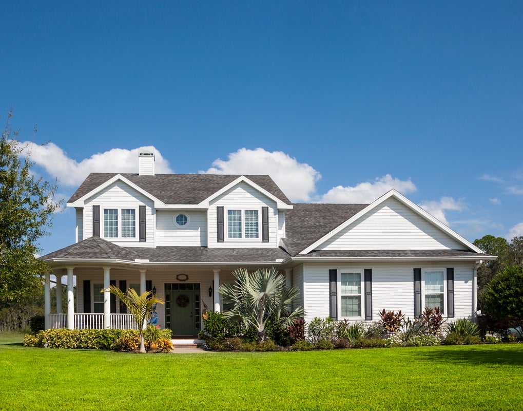 a large lawn in front of a house